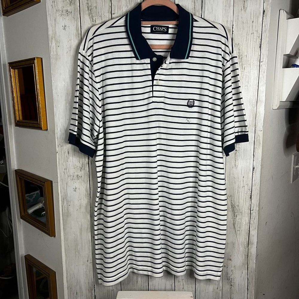 NWT Large Men's Chaps Striped Polo